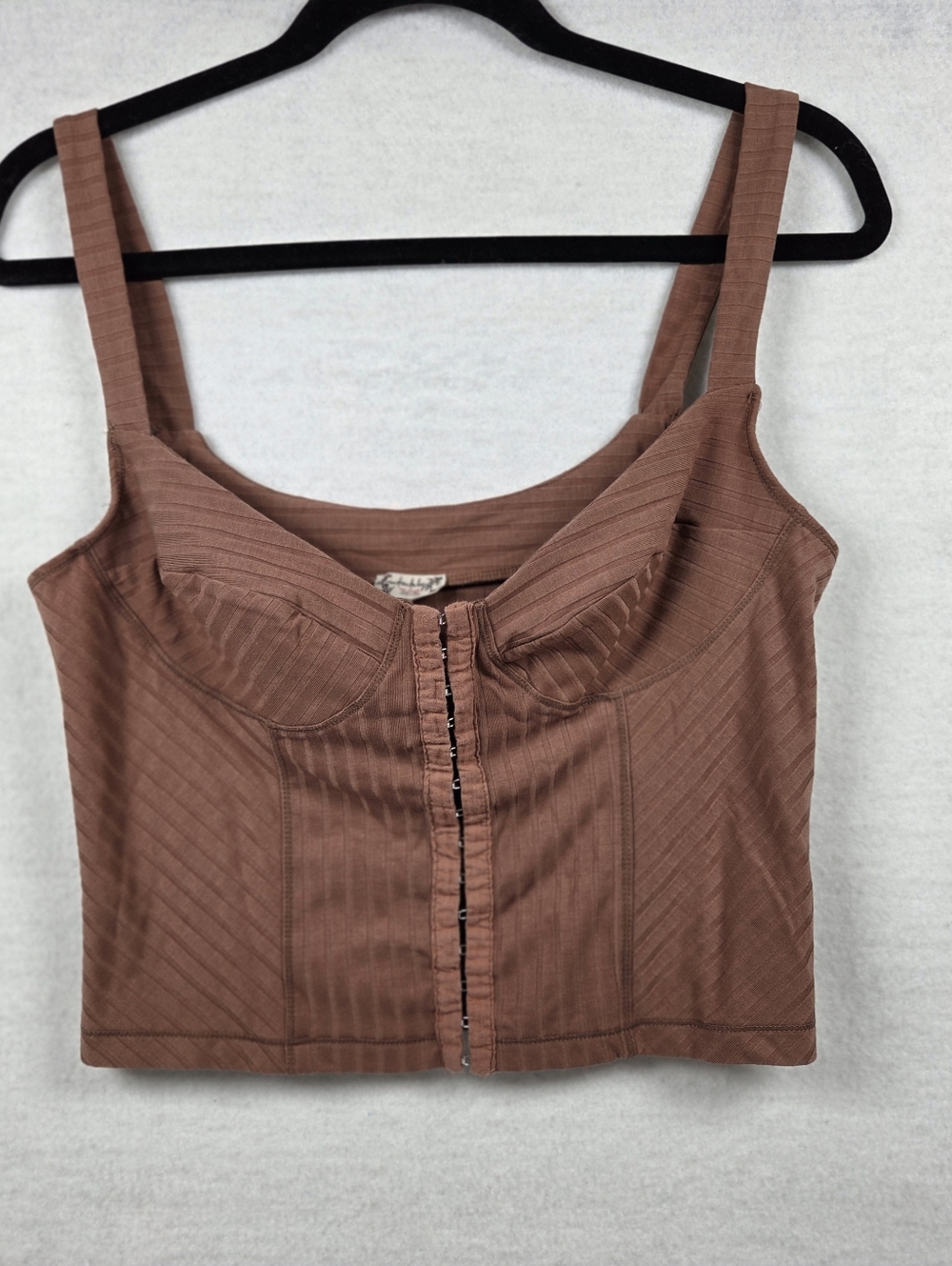 Free People Intimately Serenity Corset cropped Cami Brown Large